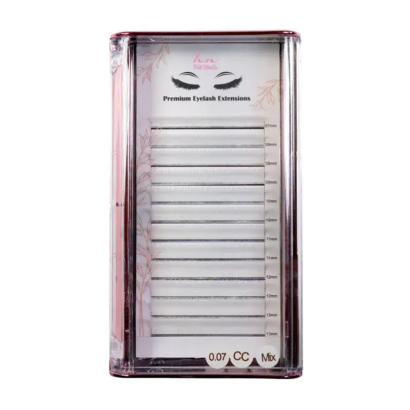 3D/Russian White CC Lashes 0.07mm Mix in Box 12 rows