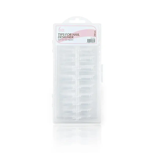[U.TM.021] Tips for Nail Designer - Soft Gel Tips Square 240 un.